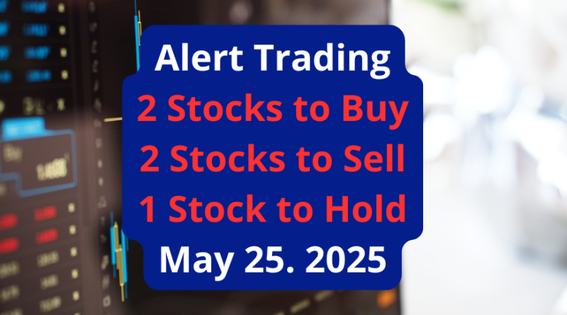 Alert Trading , 2 Stocks to Buy, 2 Stocks to Sell, 1 Stock to Hold, May 25. 2025